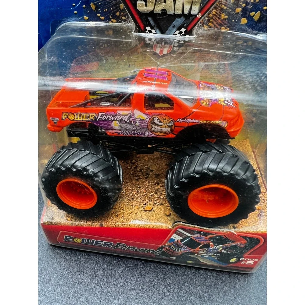 Hot Wheels Monster Jam Power Forward Karl Malone Race Team Orange 1:64 2005 #5